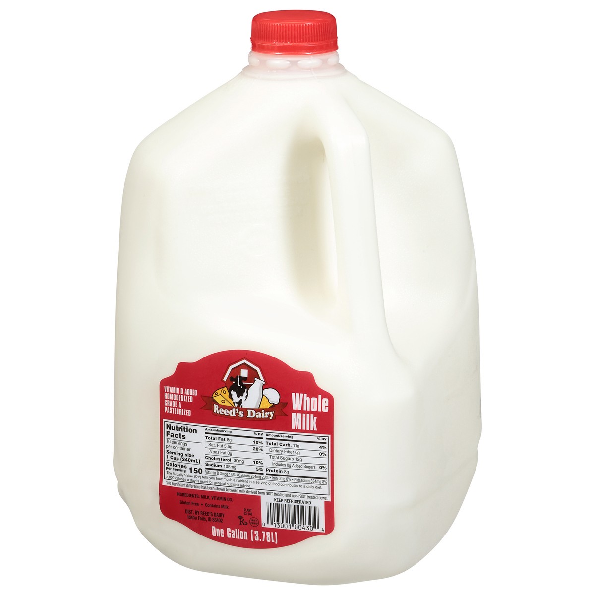 slide 4 of 4, Reed's Dairy Whole Milk, 1 ct