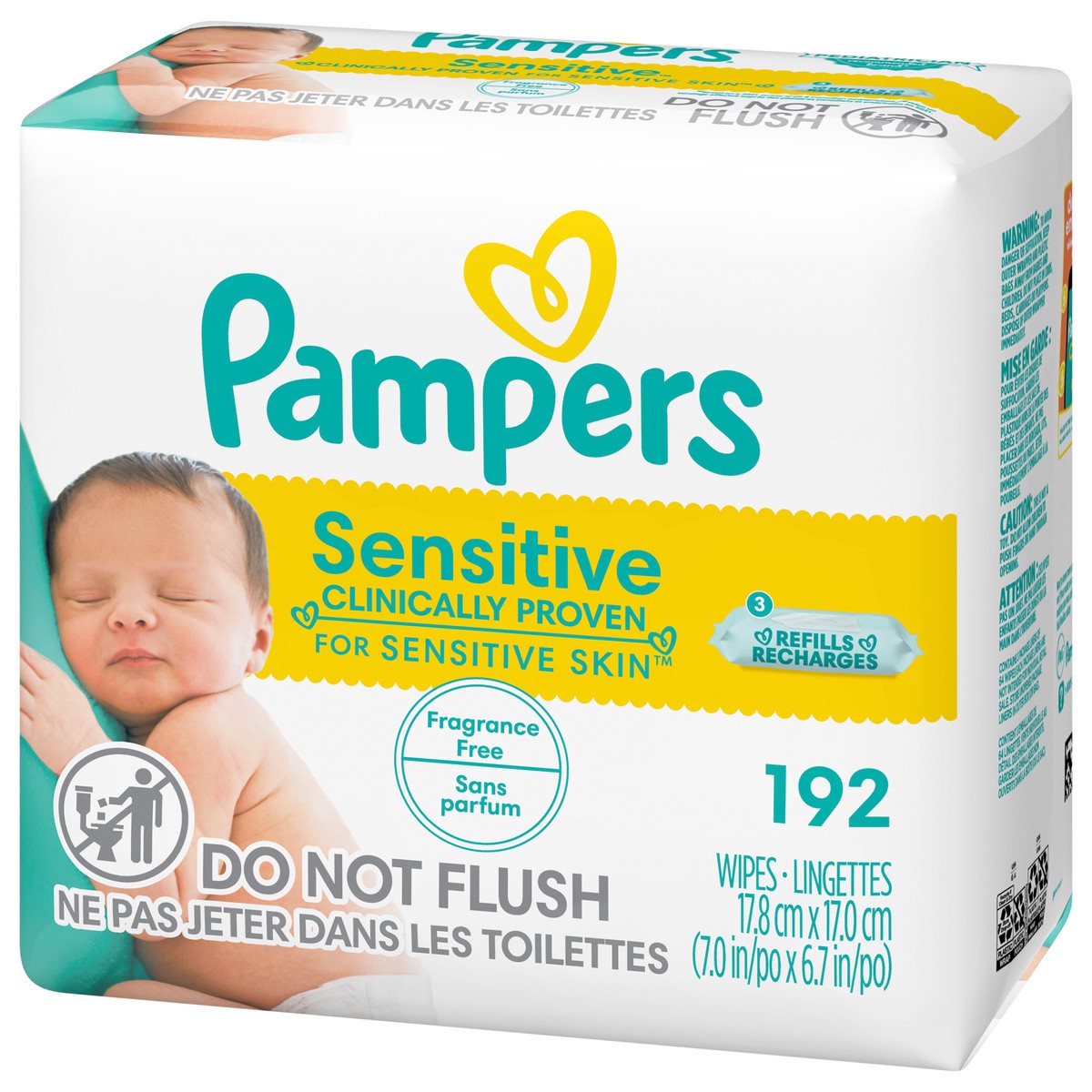 slide 3 of 4, Pampers Sensitive Baby Wipes, 192 ct