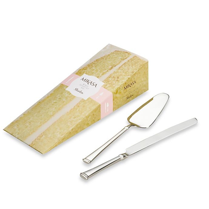 slide 1 of 1, Mikasa Stanton Cake Knife and Server Set, 2 ct