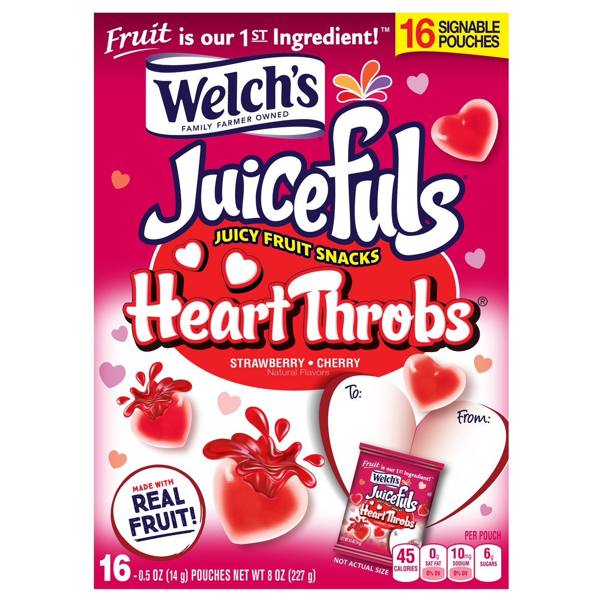 slide 1 of 7, Juicefuls Heart Throbs 16ct Box,