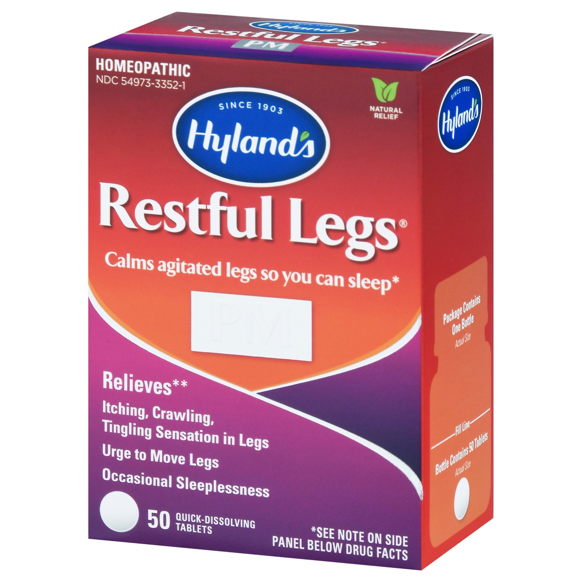 slide 7 of 9, Hyland's Restful Legs Homeopathic Quick-Dissolving Tablets 50 ea Box, 50 ct