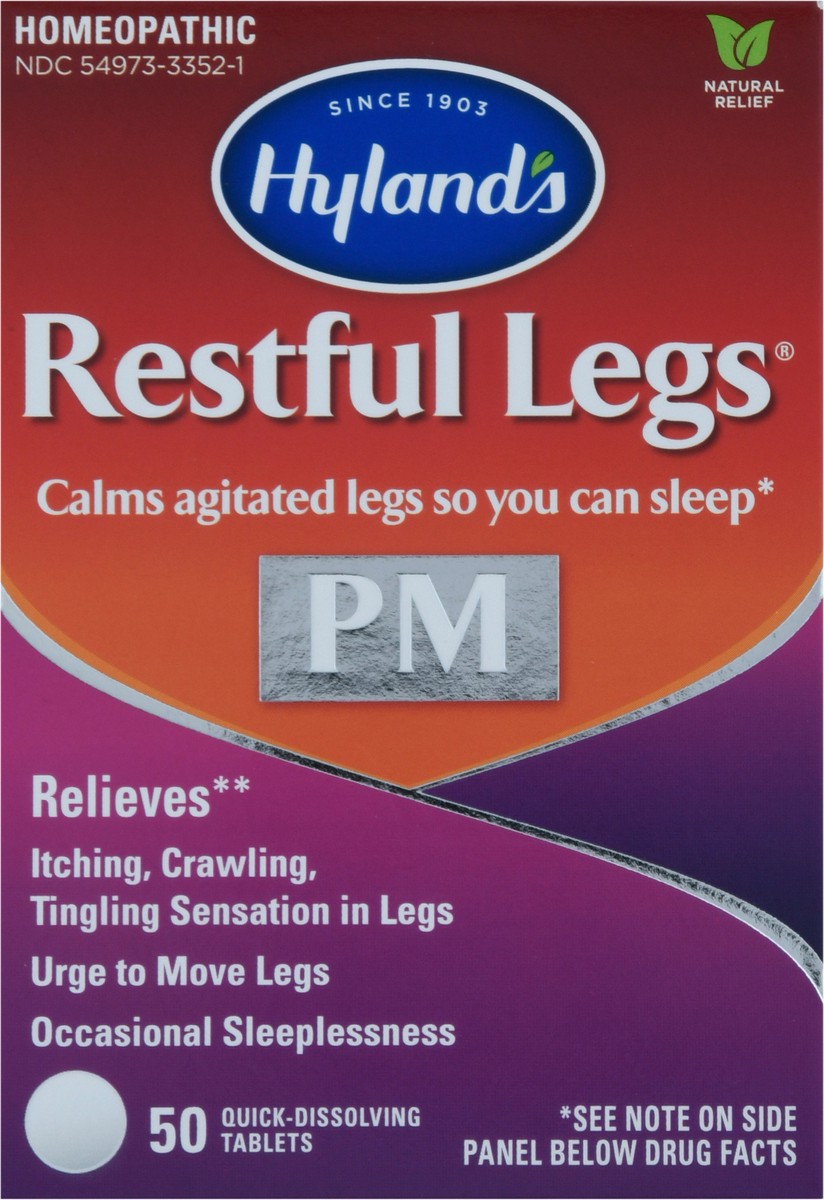 slide 1 of 9, Hyland's Restful Legs Homeopathic Quick-Dissolving Tablets 50 ea Box, 50 ct