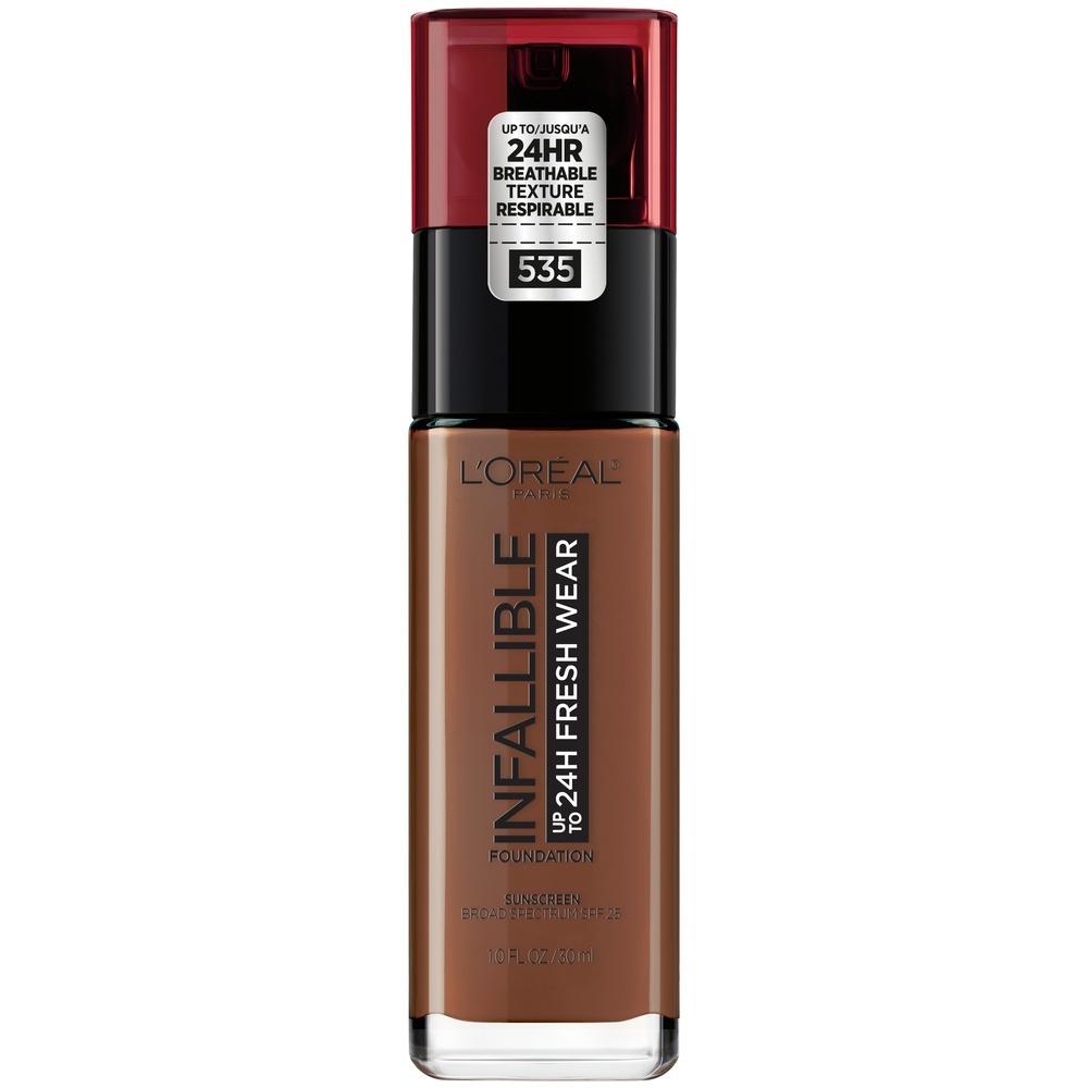 slide 1 of 1, L'Oréal Infallible 24HR Fresh Wear Foundation 535 Espresso, 1 fl oz