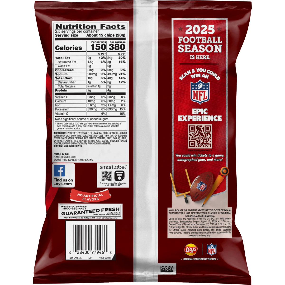 slide 2 of 4, Lay's Hot Sauce, 2 oz