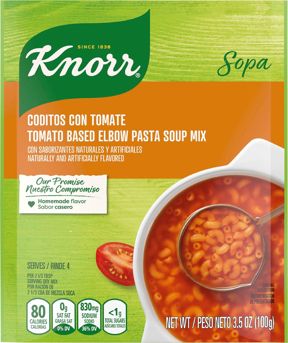 slide 3 of 3, Knorr Sopa/Pasta Soup Mix Tomato Based Elbow Pasta, 3.5 oz, 3.5 oz