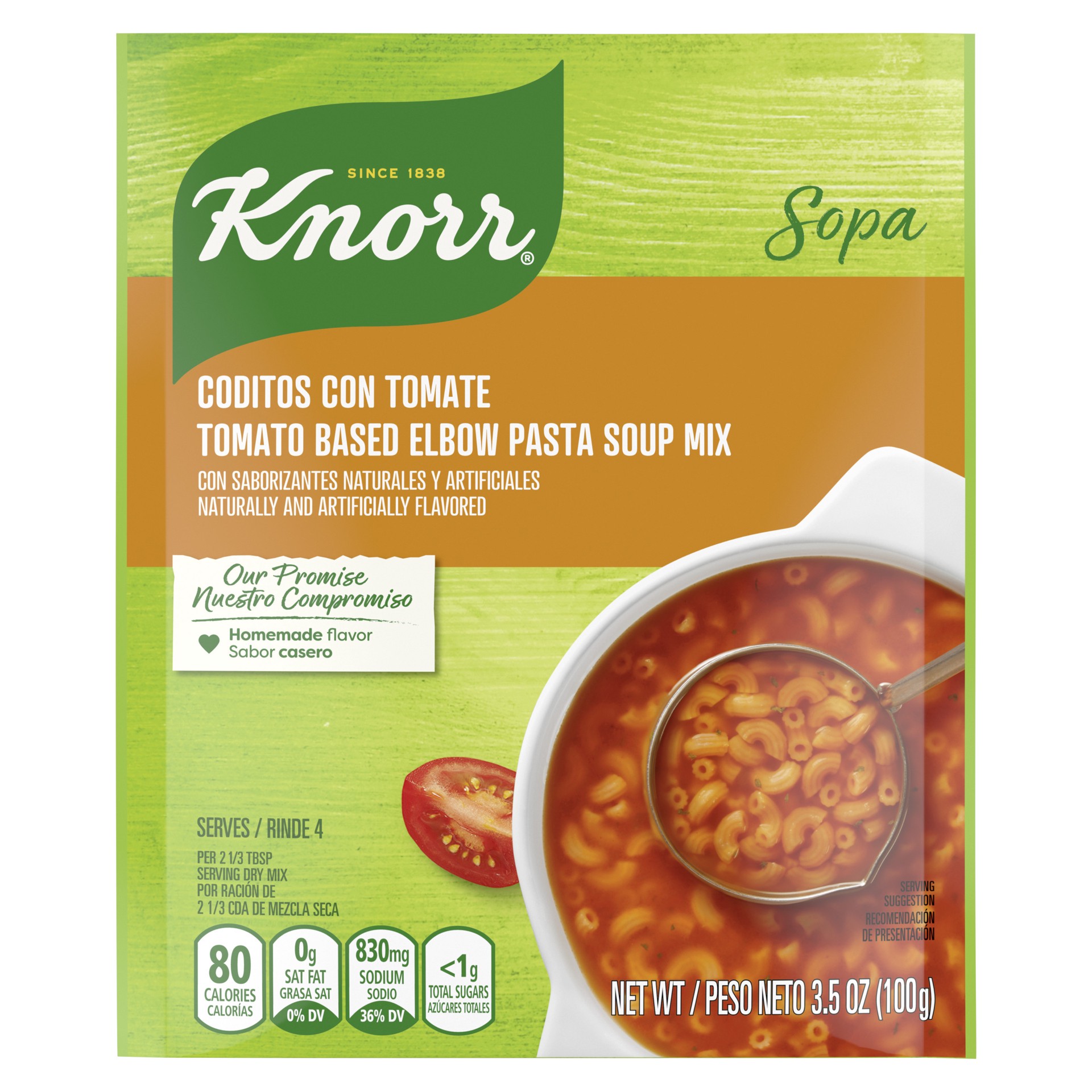 slide 1 of 3, Knorr Sopa/Pasta Soup Mix Tomato Based Elbow Pasta, 3.5 oz, 3.5 oz