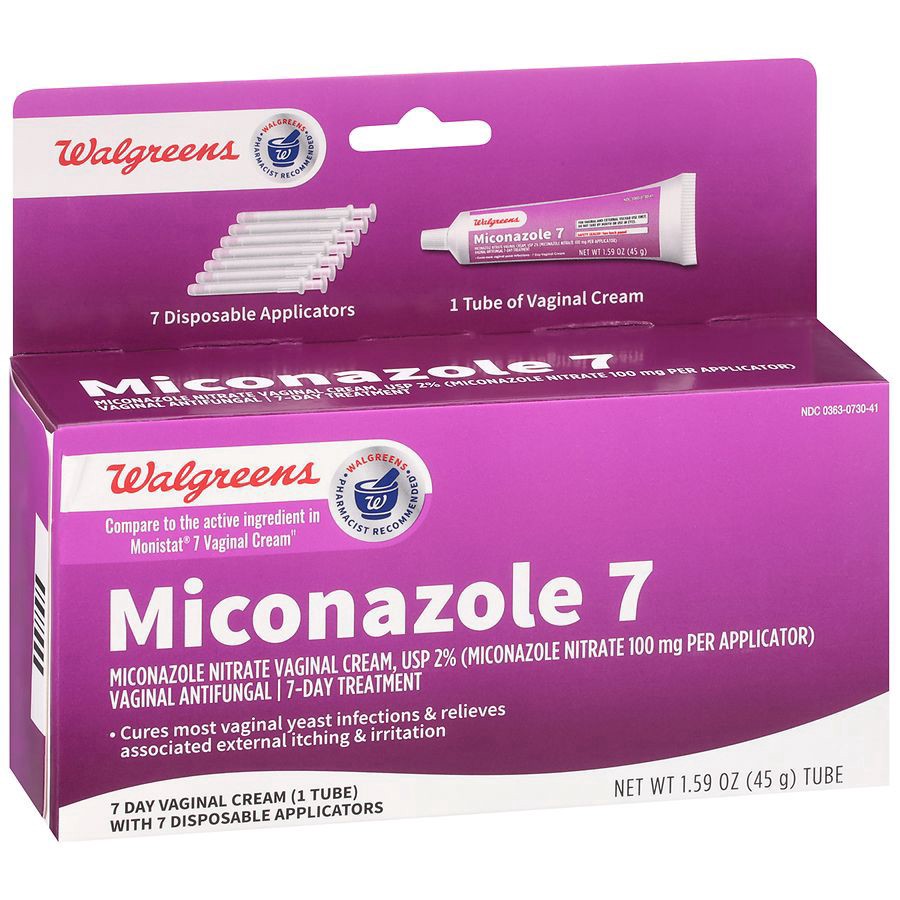 slide 4 of 5, Walgreens Miconazole 7-Day Vaginal Antifunal Treatment, 1 ct