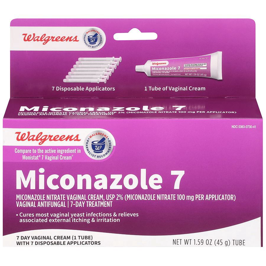 slide 1 of 5, Walgreens Miconazole 7-Day Vaginal Antifunal Treatment, 1 ct