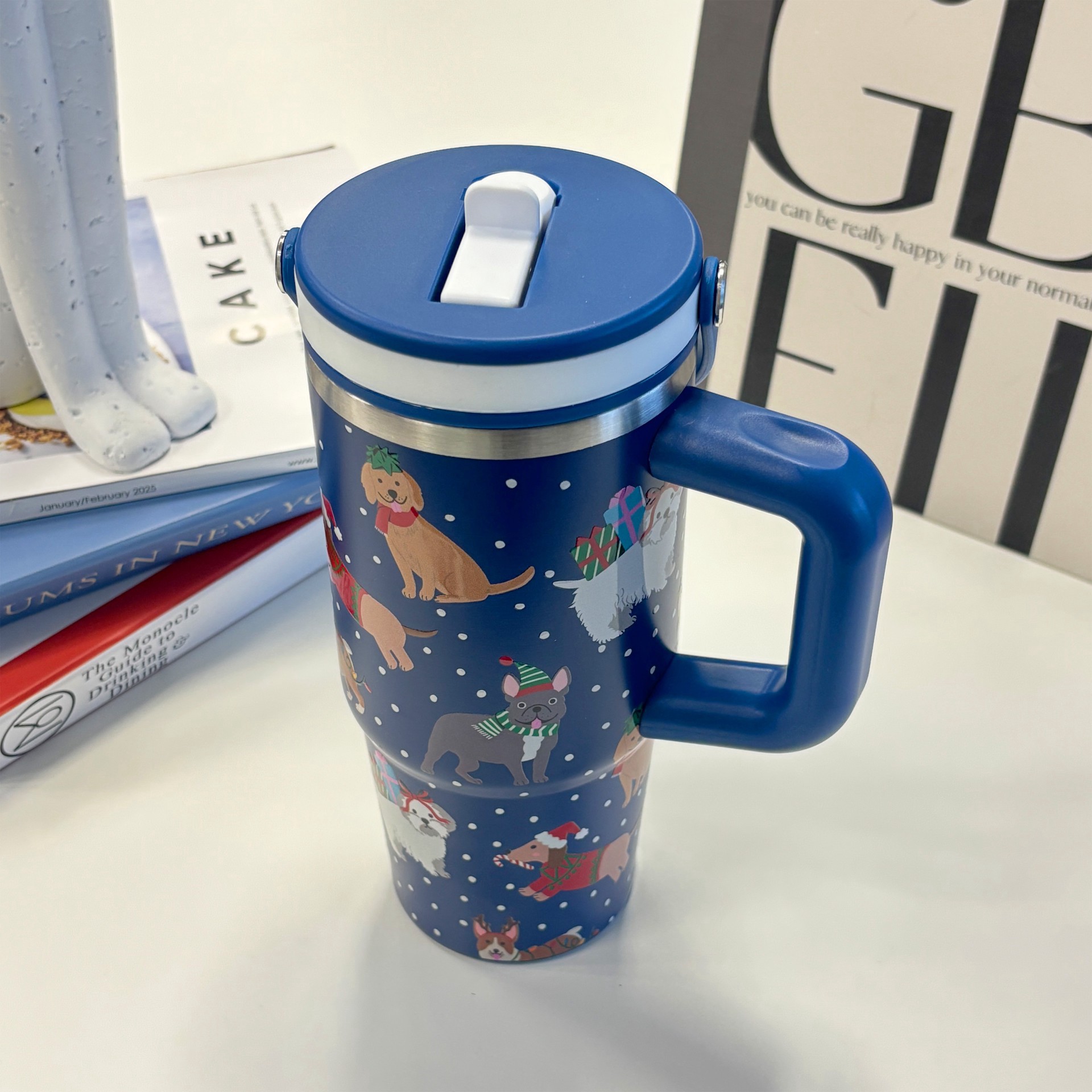 slide 5 of 5, 20oz. Christmas Stainless Steel Insulated Tumbler By Ashland, 20 oz