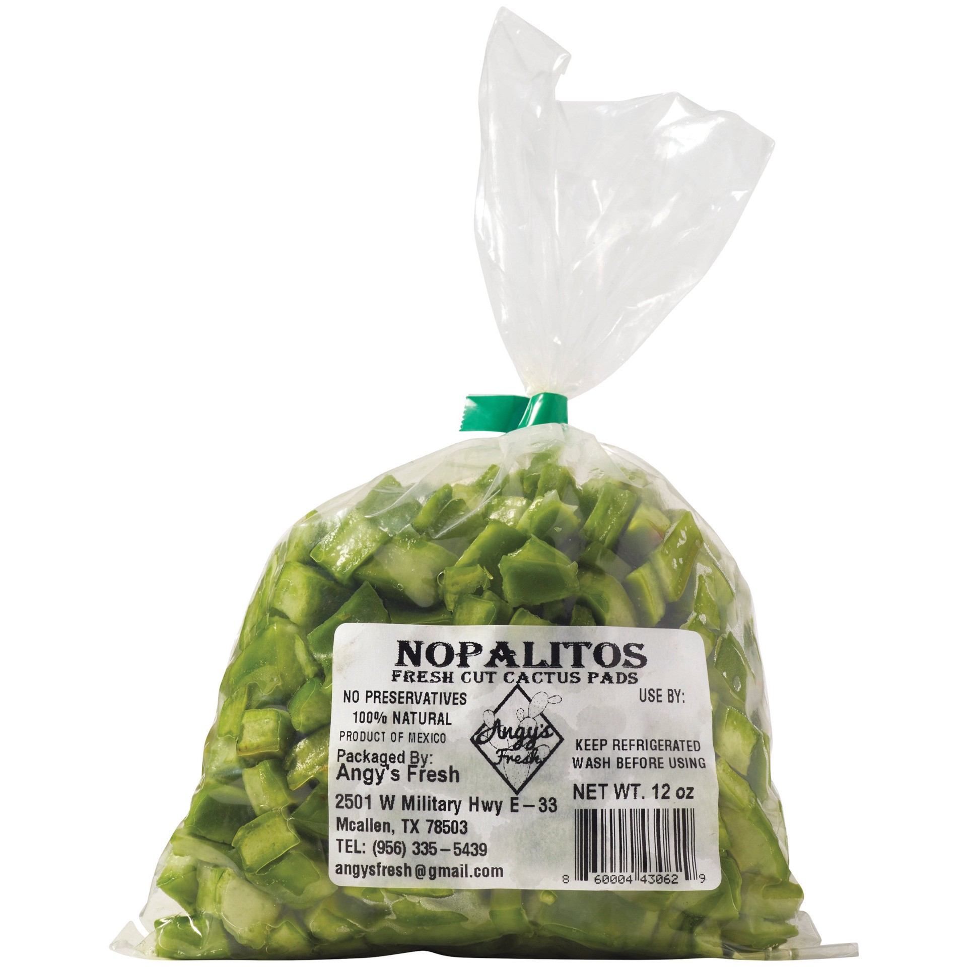slide 1 of 1, Fresh Nopalitos Chopped, 12 oz bag, 12 oz