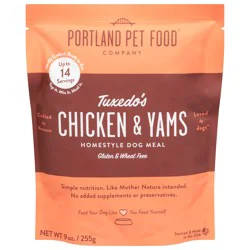 Portland Pet Food Company Gluten & Wheat Free Homestyle Tuxedo's Chicken & Yams Dog Meal 9 oz