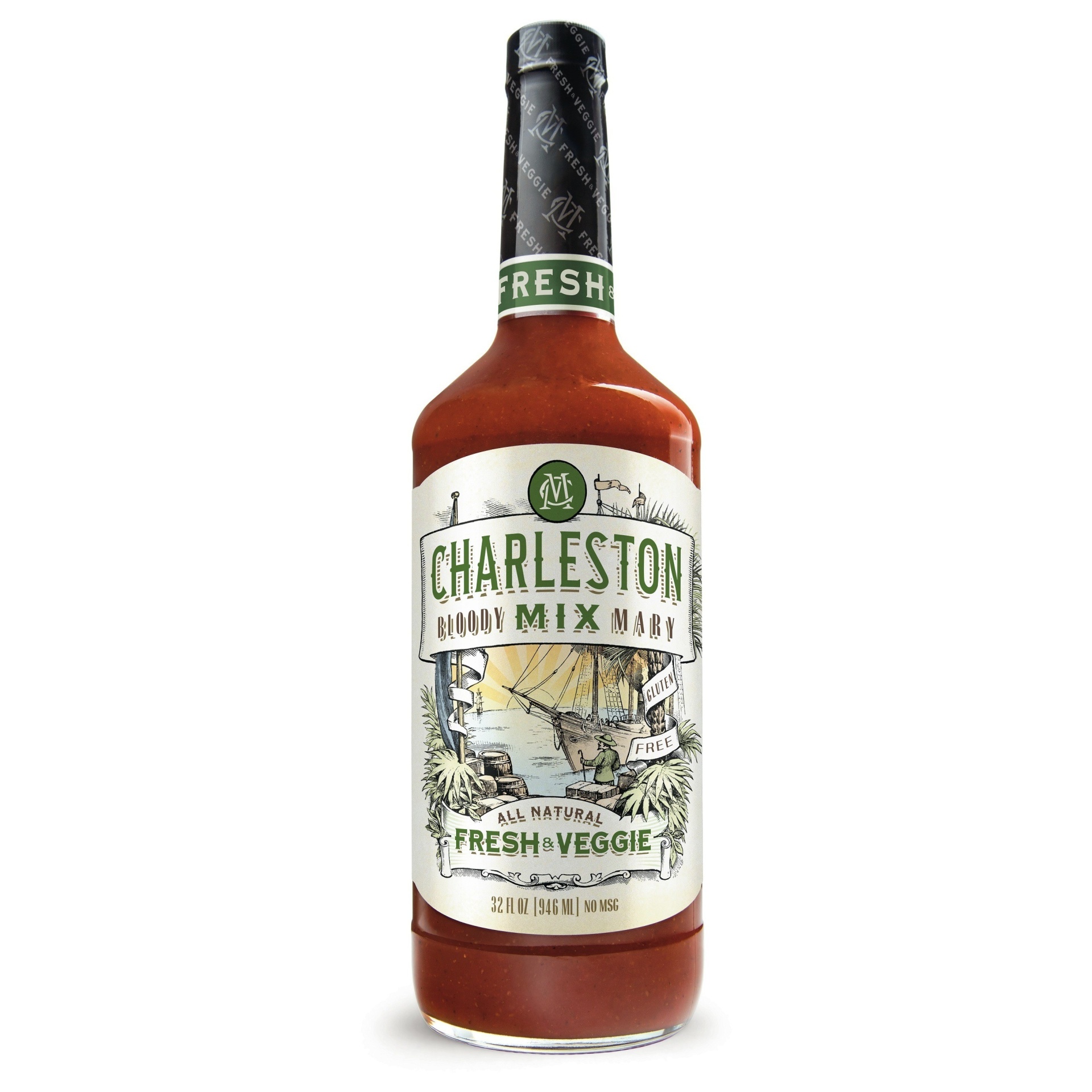 slide 1 of 1, Charleston Mix Charleston Fresh & Veggie Bloody Mary Mix Bottle, 32 fl oz