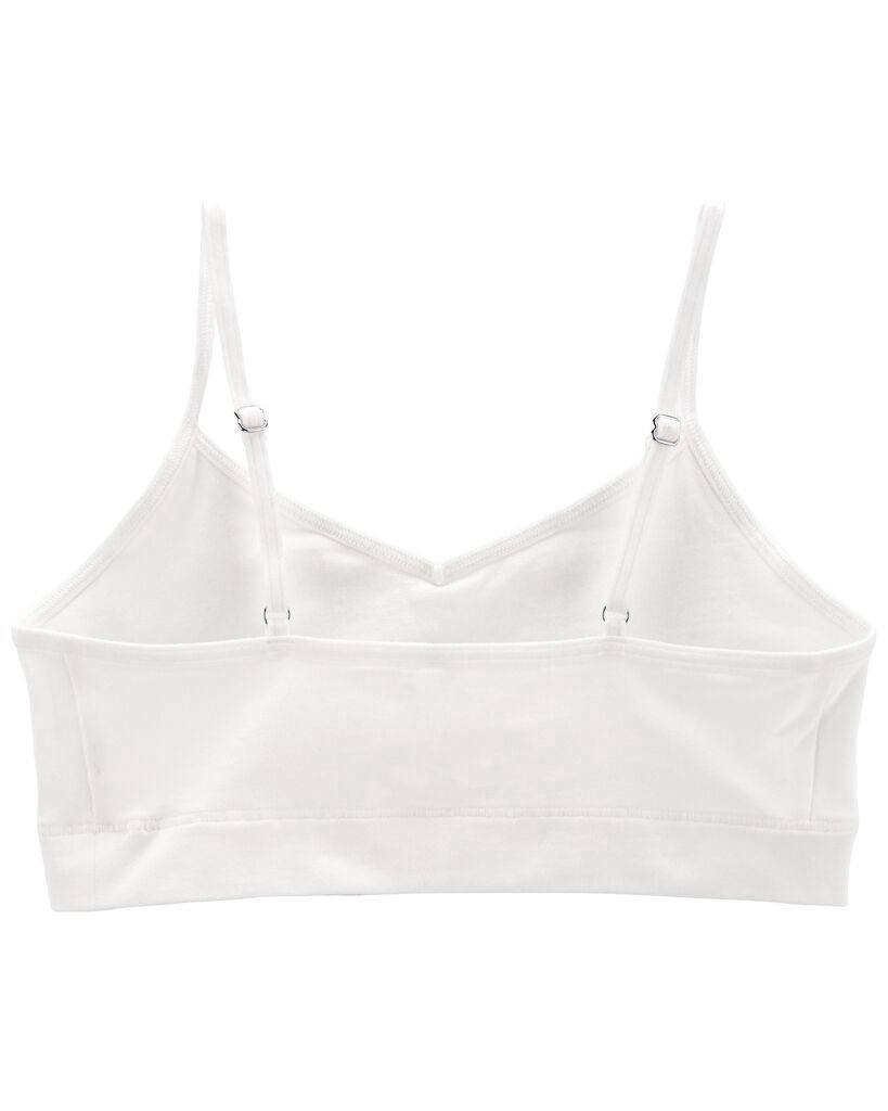 slide 2 of 2, Carter's Carters Kid 2-Pack Bralettes White 6-6X, 1 ct