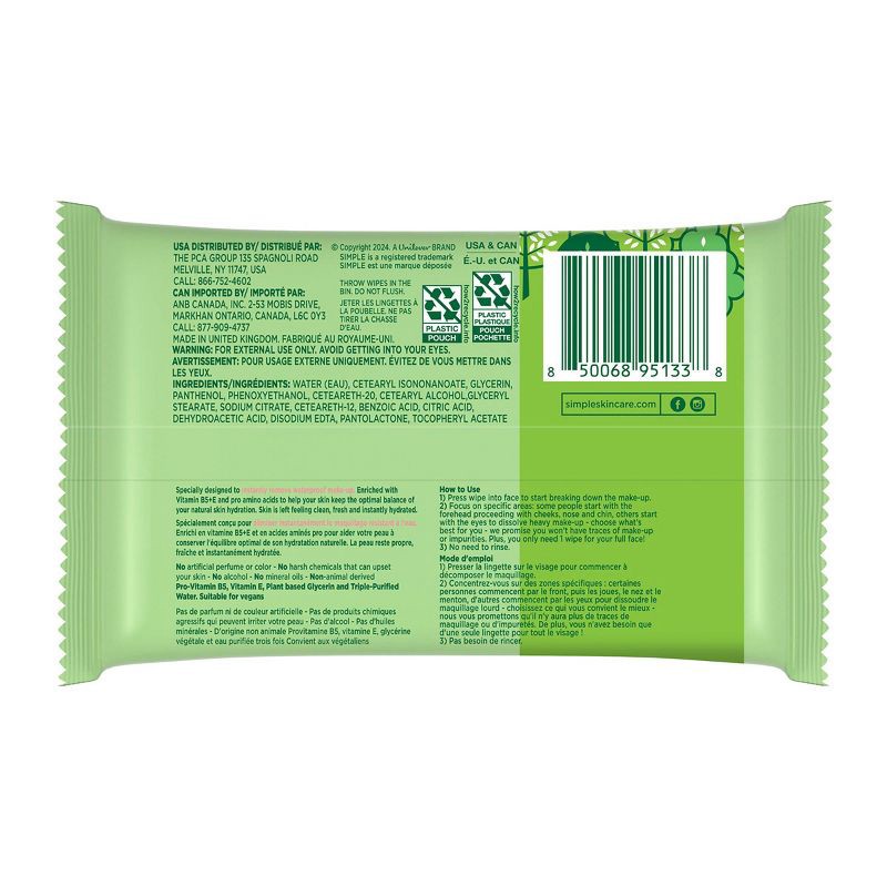 slide 2 of 10, Unscented Simple Kind to Skin Cleansing Facial Wipes - 25ct, 25 ct