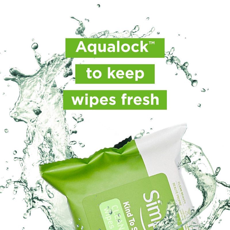 slide 4 of 10, Unscented Simple Kind to Skin Cleansing Facial Wipes - 25ct, 25 ct