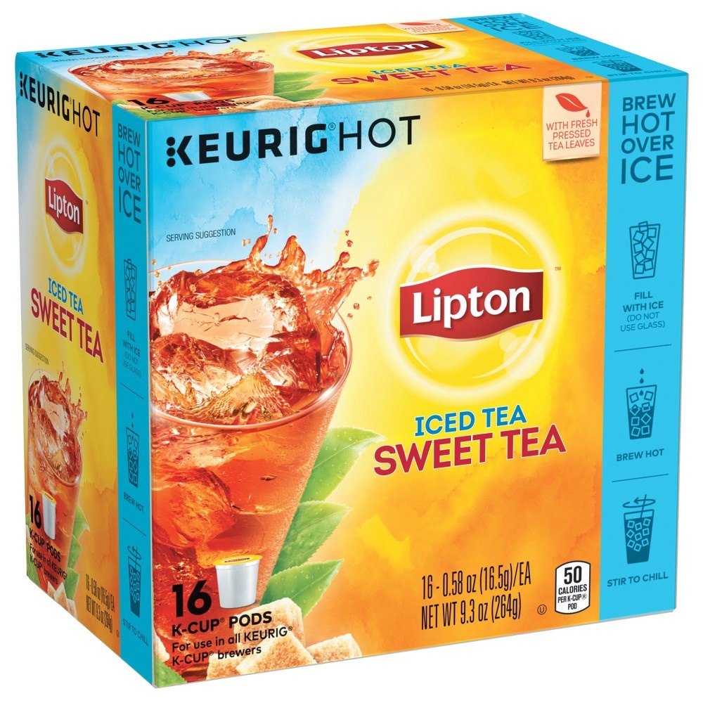 slide 3 of 6, Lipton Refresh Iced Sweet Tea K Cups, 16 ct