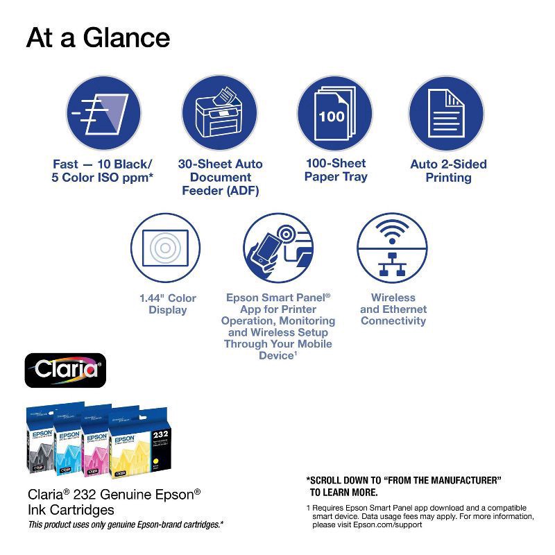 slide 4 of 6, Epson Workforce Wf-2930 Color Inkjet All-In-One Printer, 1 ct