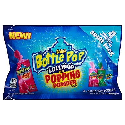 slide 1 of 1, Baby Bottle Pop Lollipop with Popping Candy Share Pack, 4 ct; 3.2 oz