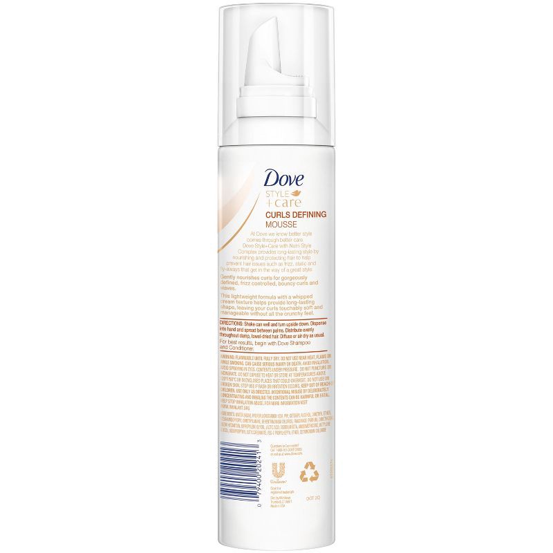 slide 3 of 6, Dove Beauty Style + Care Curls Defining Mousse - 7oz, 7 oz