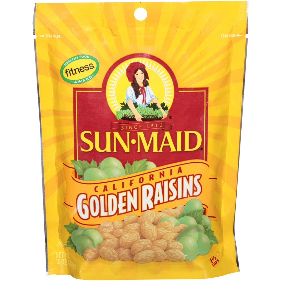 slide 1 of 6, Sun-Maid Golden Raisins Bag, 10 oz