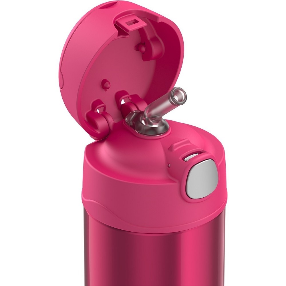 slide 2 of 3, Thermos Funtainer Straw Bottle Pink, 12 oz