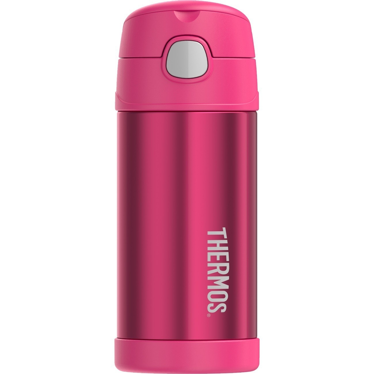 slide 1 of 3, Thermos Funtainer Straw Bottle Pink, 12 oz