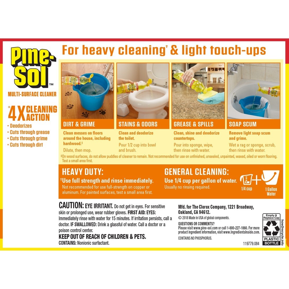 slide 3 of 4, Pine-Sol All Purpose Cleaner - Lemon Fresh, 100 oz