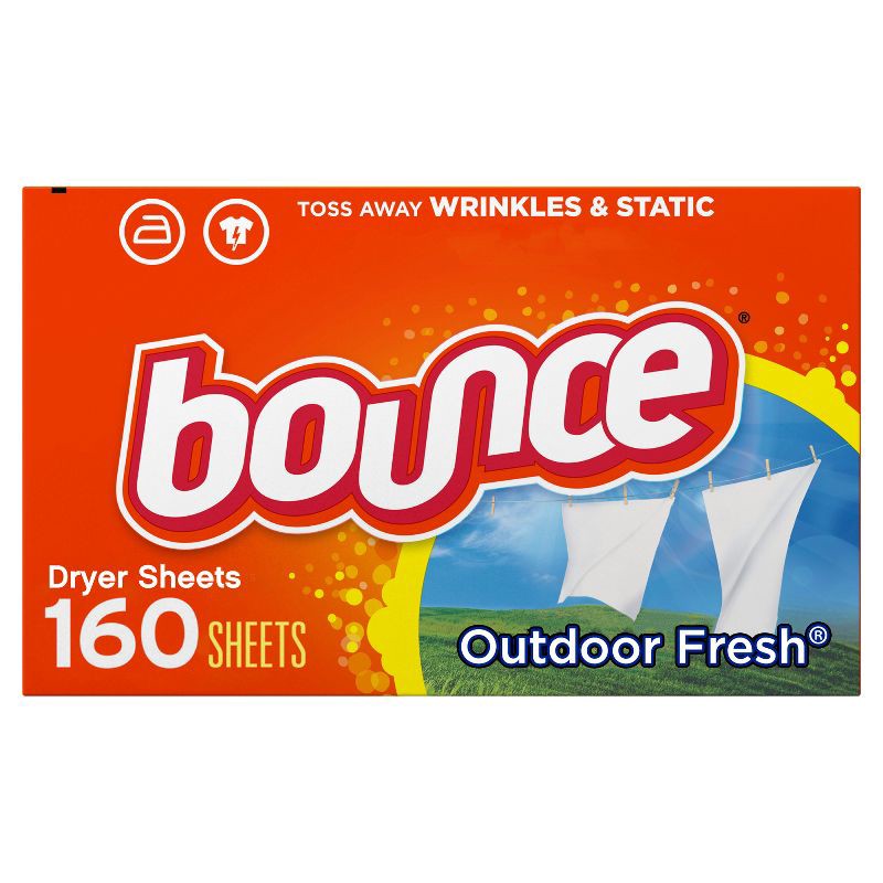 slide 1 of 16, Bounce Outdoor Fresh Fabric Softener Dryer Sheets - 160ct, 160 ct