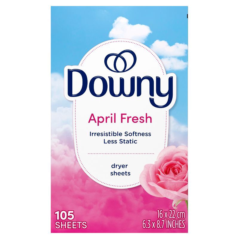 slide 8 of 8, Downy April Fresh Fabric Softener Dryer Sheets - 105ct, 105 ct