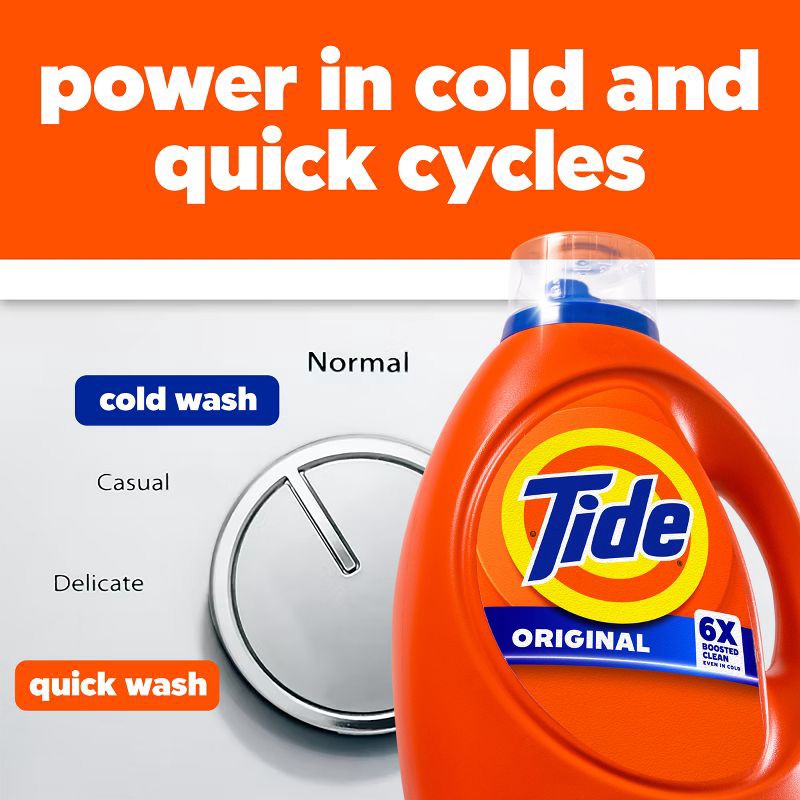 slide 9 of 15, Tide Original HE Deep Cleaning Concentrated Liquid Laundry Detergent Soap 64 Loads - 80 fl oz, 80 fl oz