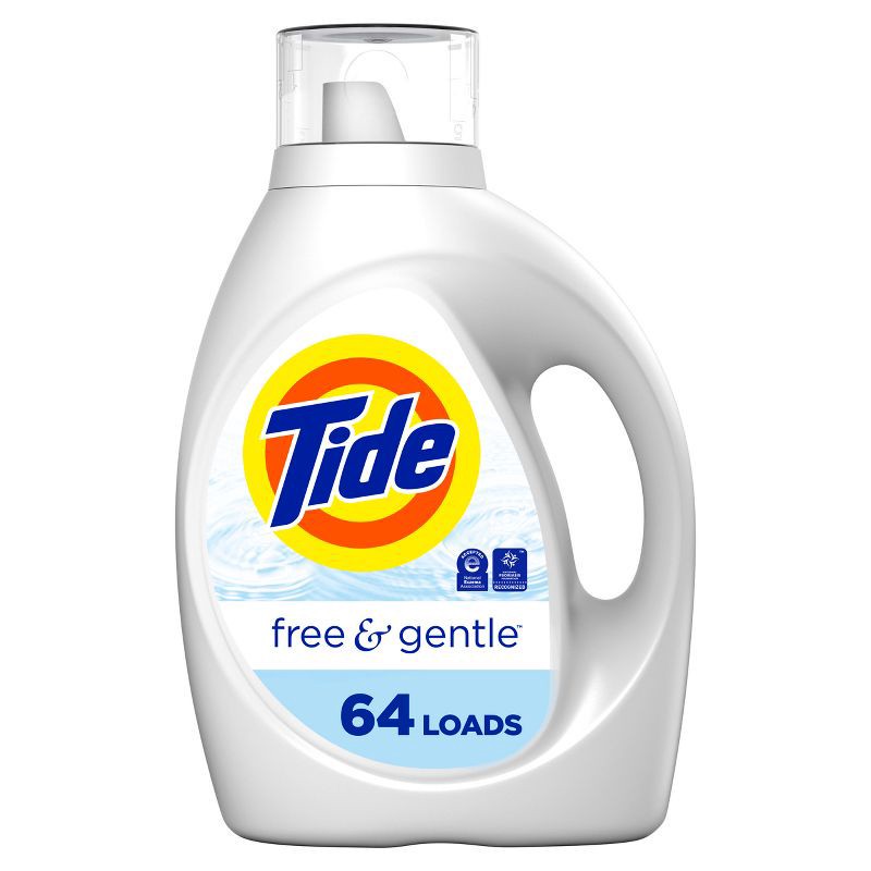 slide 1 of 12, Tide Free & Gentle Non- HE Liquid Laundry Detergent - 84 fl oz, 84 fl oz