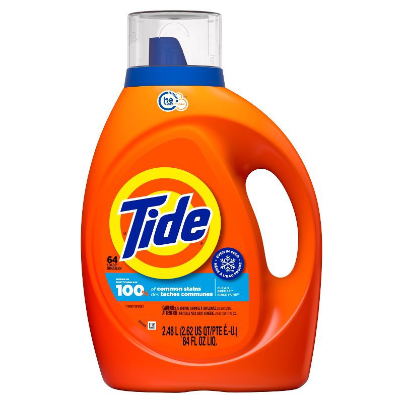 slide 6 of 9, Tide Clean Breeze High Efficiency Liquid Laundry Detergent - 84 fl oz, 92 fl oz