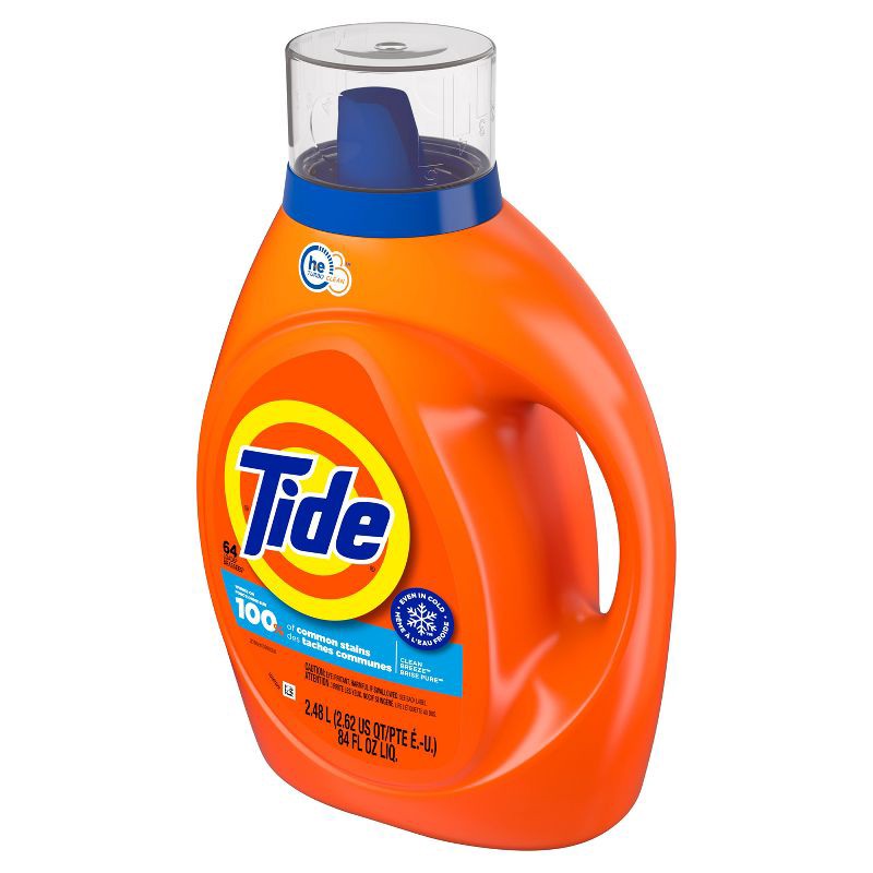 slide 4 of 9, Tide Clean Breeze High Efficiency Liquid Laundry Detergent - 84 fl oz, 92 fl oz