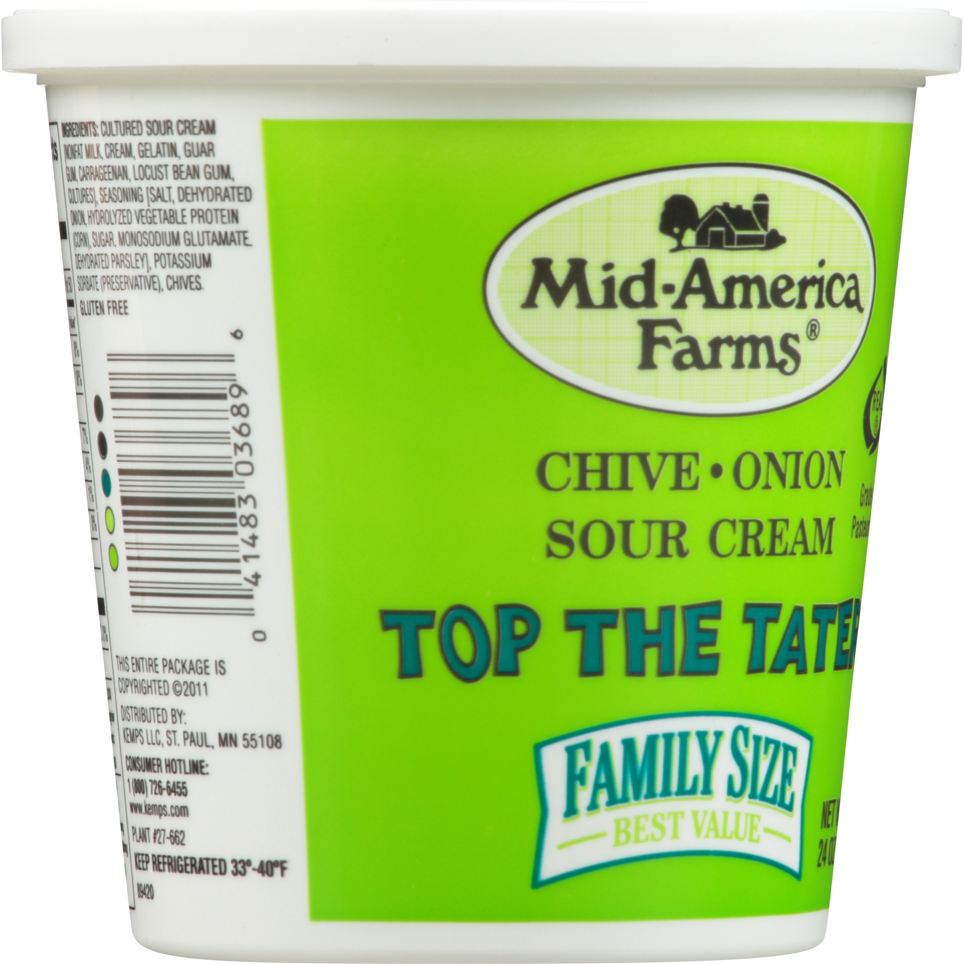 slide 4 of 6, Mid-America Farms Family Size Top The Tater Chive Onion Sour Cream, 24 oz