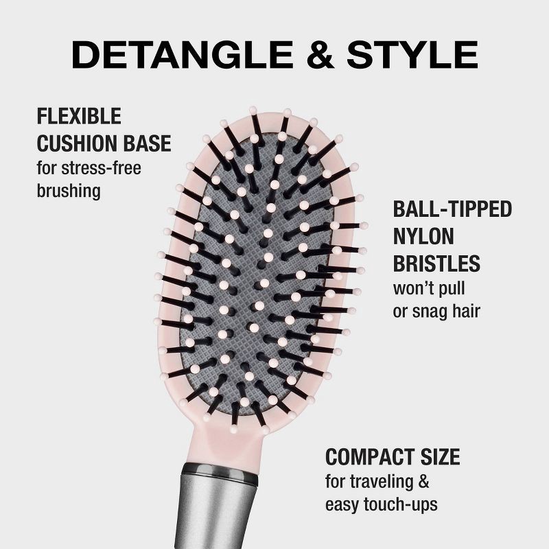 slide 2 of 5, Conair Mini Velvet Touch Cushion Hair Brush, 1 ct
