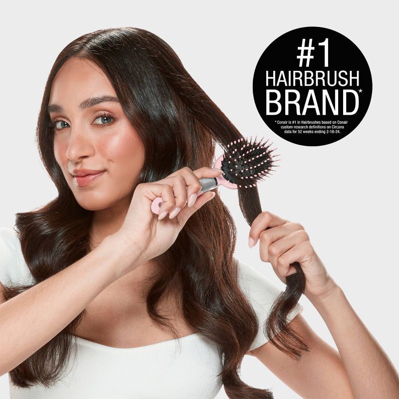 slide 4 of 5, Conair Mini Velvet Touch Cushion Hair Brush, 1 ct