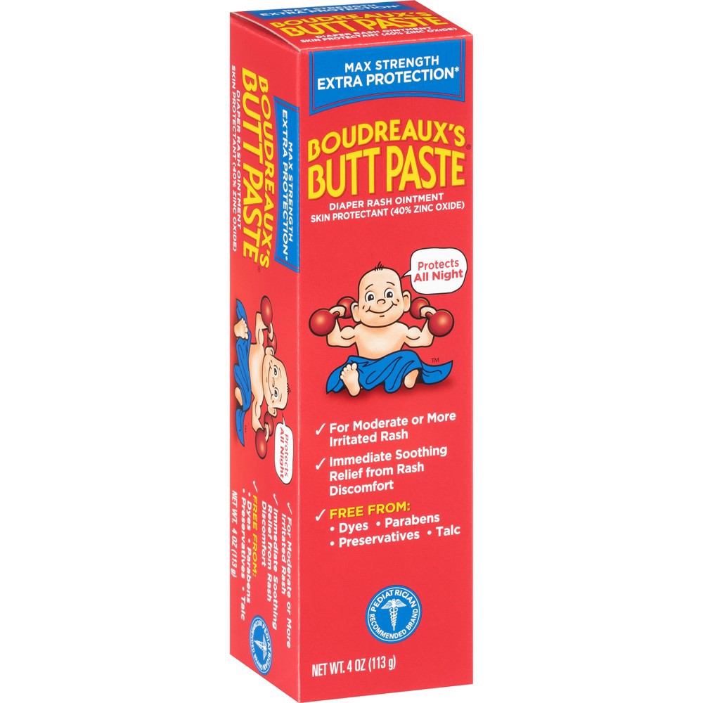 slide 4 of 8, Boudreaux's BP Butt Paste Maximum Strength Diaper Rash Ointment - 4oz, 4 oz