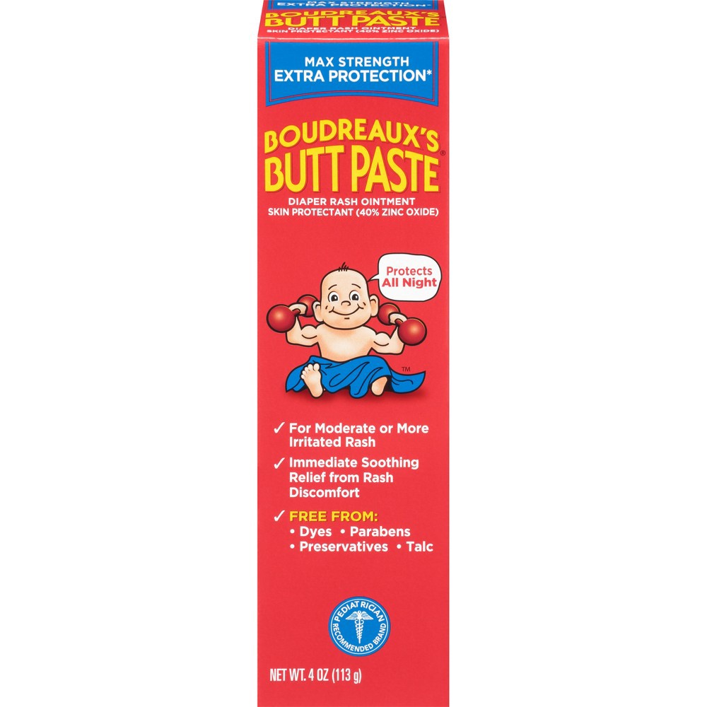 slide 6 of 8, Boudreaux's BP Butt Paste Maximum Strength Diaper Rash Ointment - 4oz, 4 oz