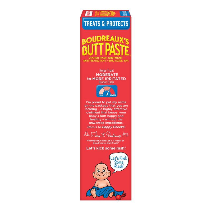 slide 7 of 8, Boudreaux's BP Boudreaux's Butt Paste Baby Diaper Rash Cream Maximum Strength - 4oz, 4 oz