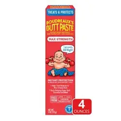 Boudreaux's BP Boudreaux's Butt Paste Baby Diaper Rash Cream Maximum Strength - 4oz