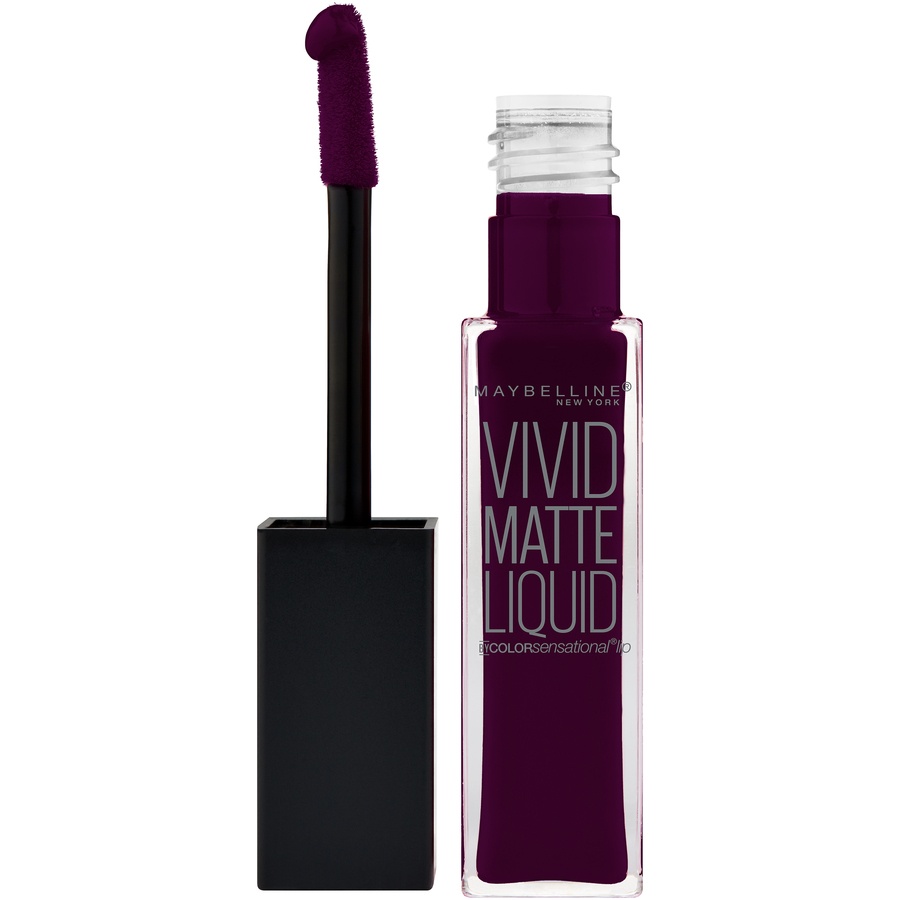 slide 1 of 5, Maybelline Color Sensational Vivid Matte Liquid Lip Color - 50 Possessed Plum, 0.2 oz