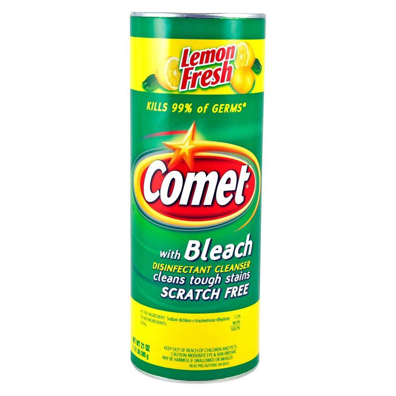 slide 1 of 2, Comet Lemon Fresh Disinfectant Cleanser with Bleach - 21oz, 21 oz