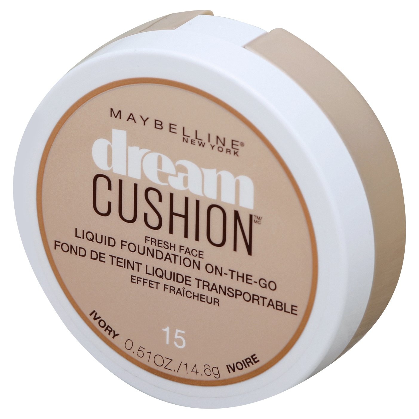 slide 1 of 4, Maybelline Dream Cushion Foundation 15 Ivory, 0.51 fl oz