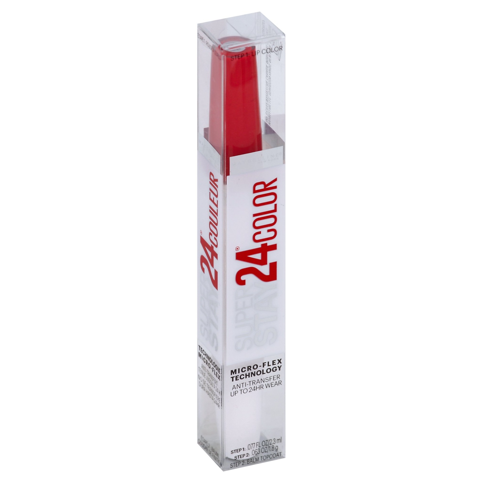 slide 1 of 2, Maybelline Super Stay 24 Power on Lip Color Steady Red-Y, 0.78 fl oz