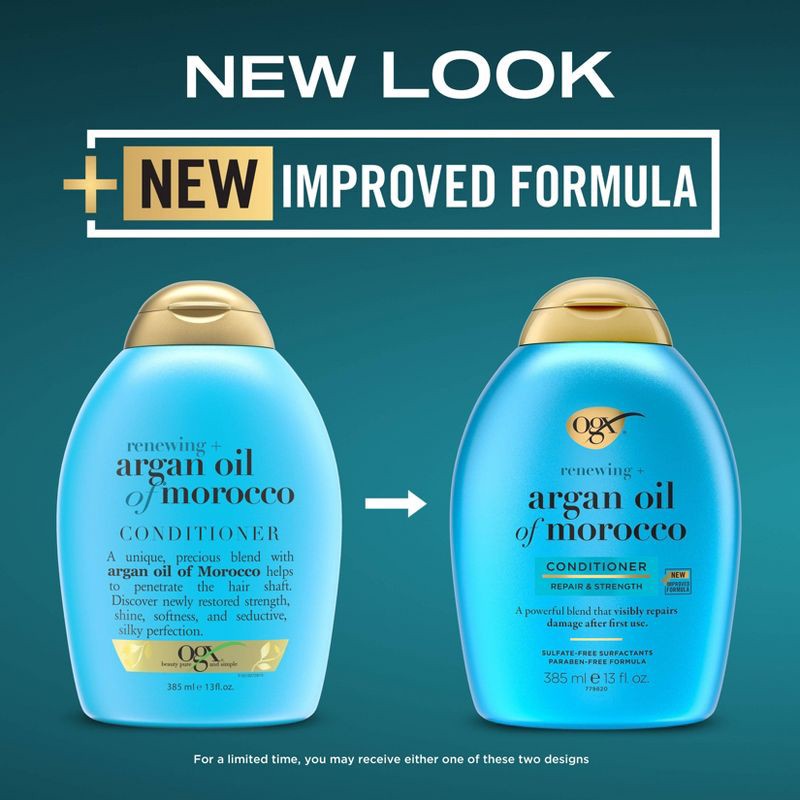 slide 3 of 9, OGX Renewing + Argan Oil of Morocco Hair Soften & Strengthen Conditioner - 13 fl oz, 13 fl oz