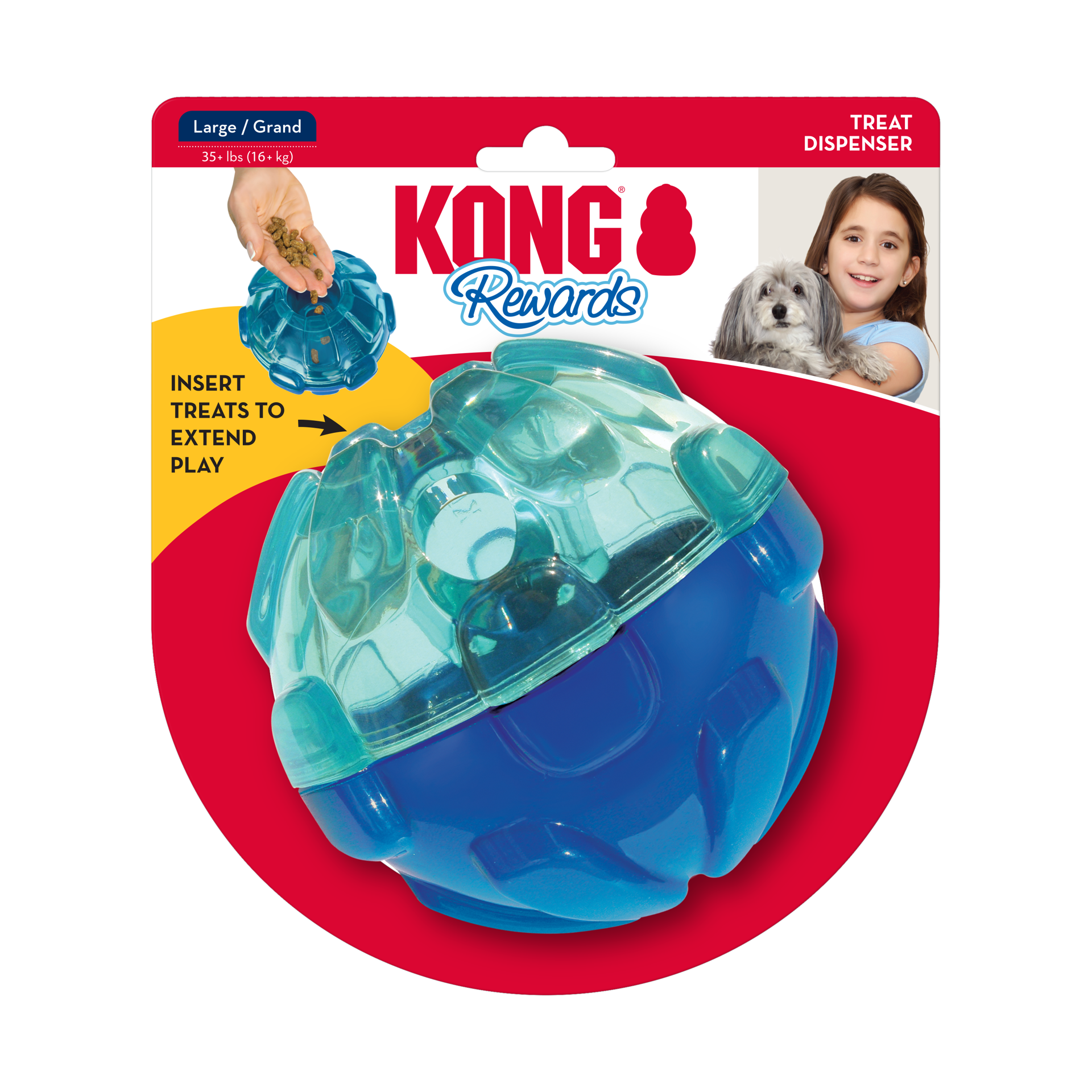 slide 2 of 4, KONG Rewards Ball Dog Toy, X-Small, 1 ct