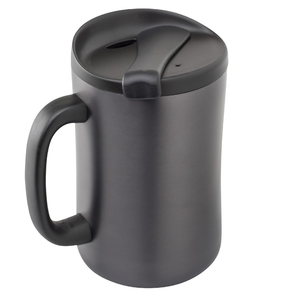 slide 3 of 3, Aladdin Portable Mug - Stainless Steel/Insulated - Black, 16 oz