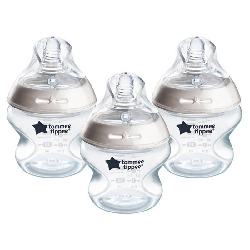 slide 1 of 7, Tommee Tippee Natural Start Slow-Flow Breast-Like Nipple Anti-Colic Baby Bottle - 5oz/3pk, 3 ct; 5 oz