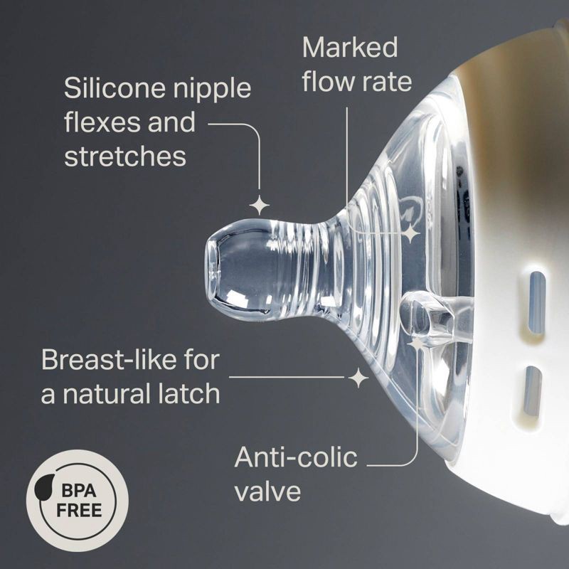 slide 2 of 7, Tommee Tippee Natural Start Baby Bottle Nipples - Med Flow - 2pk, 2 ct