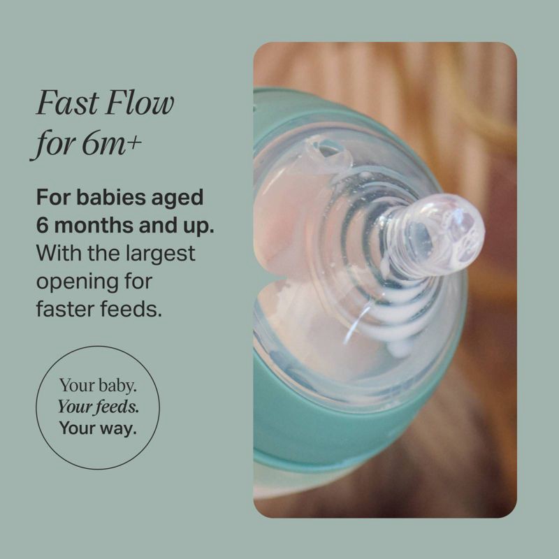 slide 3 of 7, Tommee Tippee Natural Start Baby Bottle Nipples - Fast Flow - 2pk, 2 ct